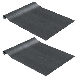 vidaXL Dekorplast 2 st m&ouml;rkt tr&auml; 500x90 cm PVC