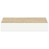 vidaXL Sv&auml;vande v&auml;gghyllor 2 st ek och vit 23x23,5x3,8 cm MDF