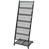 vidaXL Tidningsst&auml;ll 47,5x43x133 cm svart A4