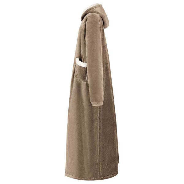 vidaXL Filt-hoodie Kamel 150 x 87 cm Fleece och Flanell