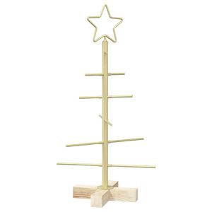 vidaXL Julgran i metall med fot KUOPIO 60 cm St&aring;l Guld