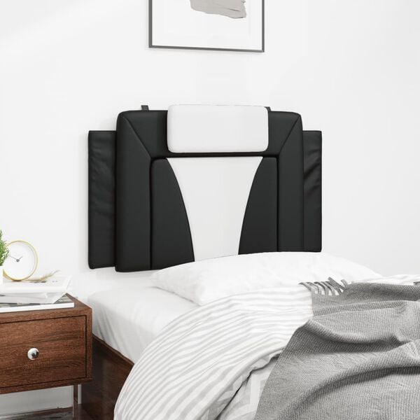 vidaXL Headboard Cushion "Viana" Black and White 80 cm Faux Leather