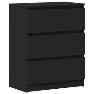 vidaXL Byr&aring; svart 60x35x76 cm konstruerat tr&auml;