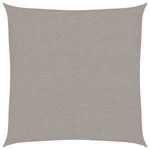 vidaXL Solsegel 160 g/m&sup2; fyrkantig ljusgr&aring; 3x3 m HDPE