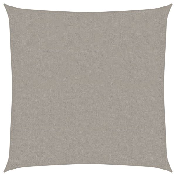 vidaXL Solsegel 160 g/m&sup2; fyrkantig ljusgr&aring; 3x3 m HDPE