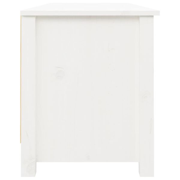 vidaXL Skob&auml;nk vit 110x38x45,5 cm massiv furu