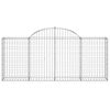 vidaXL Gabion bågformad 200x30x80/100 cm galvaniserat järn