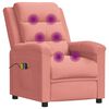 vidaXL Elektrisk massagefåtölj rosa sammet