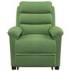 vidaXL Massagefåtölj med uppresningshjälp ljusgrön sammet