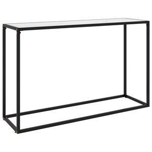 vidaXL Konsolbord vit 120x35x75 cm h&auml;rdat glas
