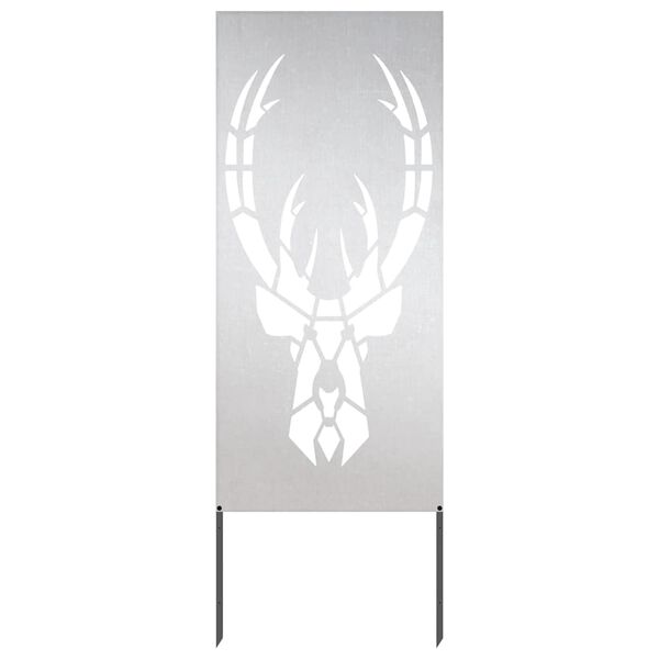 vidaXL Trädgårds integritetsskärm Silver 50 x 140 cm Rostfritt stål