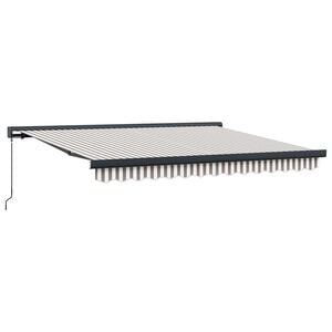 vidaXL Utdragbar markis Ljusgr&aring; och vit. 300 x 250 cm