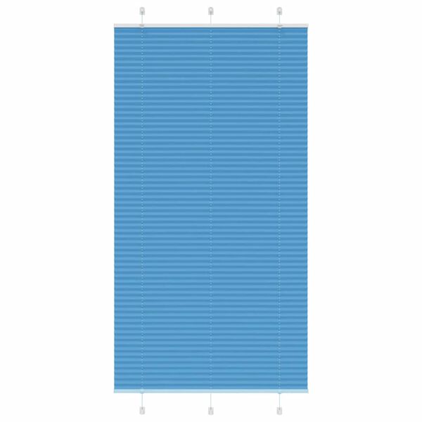 vidaXL Plisserad persienn bl&aring; 105x200 cm tyg bredd 104,4cm polyester