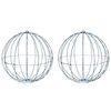 vidaXL Ball med 384 LED-lampor 2 pcs Kallvit 60 cm Metall