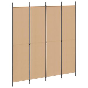 vidaXL 4-panelig rumsavskiljare Beige 200 x 220 cm Tyg
