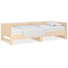vidaXL Utdragbar dagb&auml;dd massiv furu 2x(80x200) cm