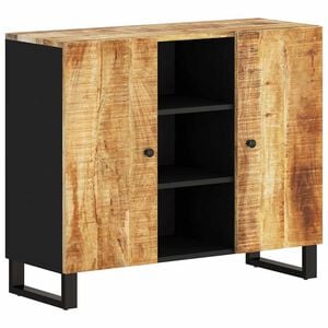 vidaXL Sk&auml;nk med 2 d&ouml;rrar 90x33x75 cm massivt mangotr&auml;