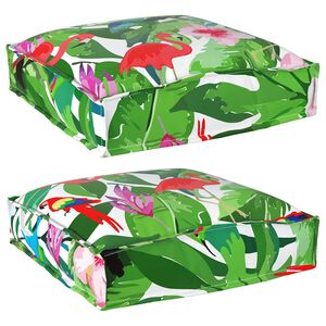 vidaXL Kudde Blommor 2 pcs Flerfärgsdesign 40 x 40 x 8 cm Oxford Tyg