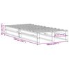 vidaXL S&auml;ngram utan madrass vaxbrun 100x200 cm massiv furu