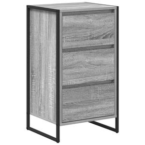 vidaXL Sideboard med l&aring;da Gr&aring; Sonoma 42 x 36 x 75.5 cm Konstruerat tr&auml;