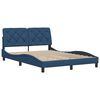 vidaXL Bed Frame without Mattress Blue 140x190 cm Fabric