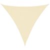 vidaXL Solskärmssegel HDPE trekantigt 3,6 x 3,6 x 3,6 m gräddvitt