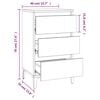 vidaXL Sängbord vit 40x35x70 cm konstruerat trä