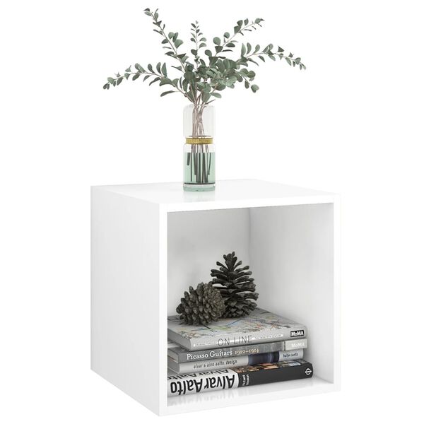 vidaXL V&auml;ggsk&aring;p vit 37x37x37 cm konstruerat tr&auml;