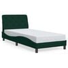 vidaXL Bed Frame with LED without Mattress Dark Green 80x200 cm Velvet