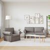 vidaXL Soffa 2 pcs Taupe 175 x 82 x 80 cm tyg