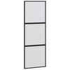 vidaXL Skjutd&ouml;rr med beslag svart 76x205 cm h&auml;rdat glas