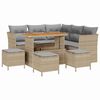 vidaXL Tr&auml;dg&aring;rdsoffset 9 st Beige konstrotting