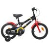 vidaXL Barncykel 16 Tum f&ouml;r 4-6 &aring;r gamla Svart r&ouml;d