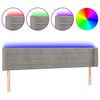 vidaXL S&auml;nggavel LED ljusgr&aring; 203x16x78/88 cm sammet
