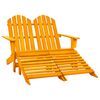 vidaXL Adirondackstol med fotpall 2-sits grantr&auml; orange