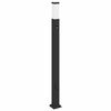vidaXL Pollare med sensor och uttag 110 cm svart IP44