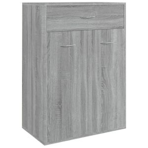 vidaXL Skosk&aring;p gr&aring; sonoma 60x35x84 cm konstruerat tr&auml;