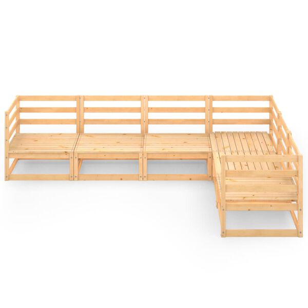 vidaXL Loungegrupp 6 delar massiv furu