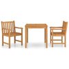 vidaXL 3-delad tr&auml;dg&aring;rdsmatgrupp 80x80 cm massiv teak