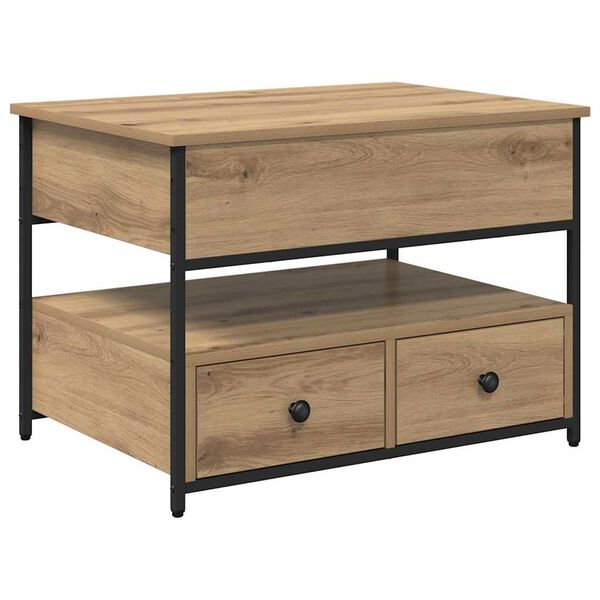 vidaXL Kaffeebord Artisan Ek 70 x 50 x 54.5 cm Konstruerat tr&auml;