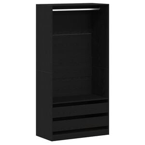 vidaXL Garderob Svart Ek 100 x 50 x 200 cm Konstruerat tr&auml;