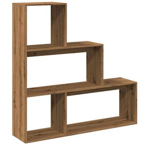 vidaXL Bokhylla/Rumsavdelare 3 hyllor ek 123x29x123 cm konstruerat tr&auml;