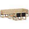 vidaXL Utomhussoffset 9 st Vit och Beige