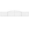 vidaXL Gabioner bågformade 15 st 400x30x60/80 cm galvaniserat järn