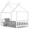 vidaXL Barns&auml;ng vit massiv furu 90x200 cm