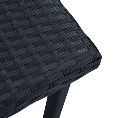 vidaXL Trädgårdsbord svart 40x40x40 cm konstrotting