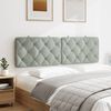vidaXL Headboard Cushion Light Grey 160 cm Velvet