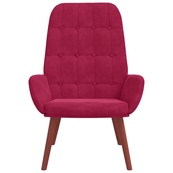 vidaXL Vilstol vinr&ouml;d sammet