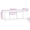 vidaXL Soffbord vit 110x50x40 cm massiv furu