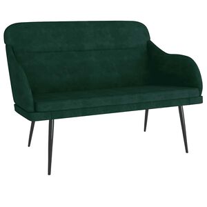 vidaXL B&auml;nk m&ouml;rkgr&ouml;n 110x76x80 cm sammet